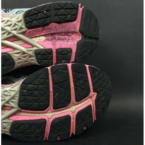 Asics Gel-Kayano 22 -Women's Sz 8.5-Light Blue/Zebra Pattern Running Shoes T5A6N - Picture 8 of 9